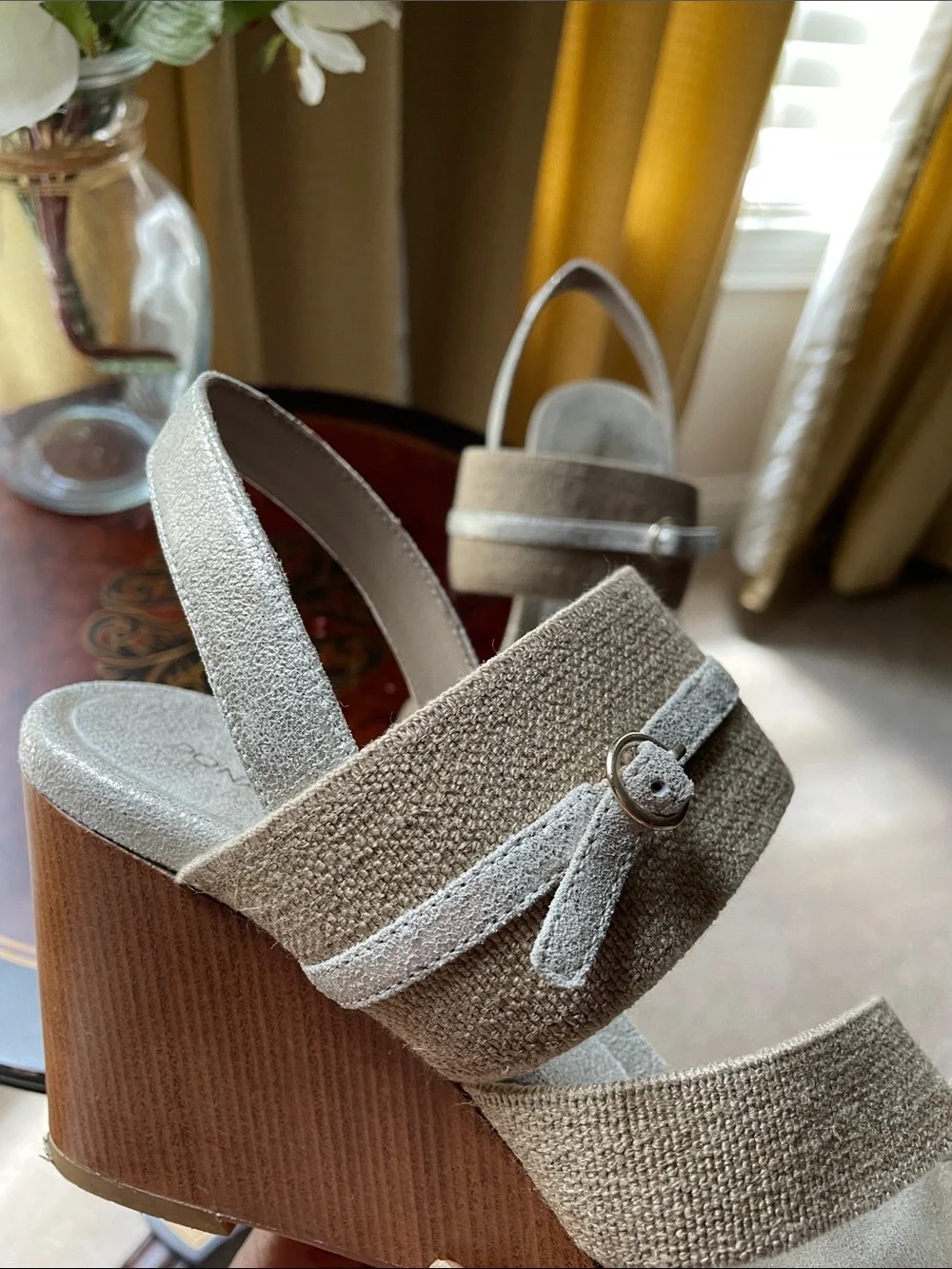 Donald J. Pliner Taupe Strappy Slingback Sandals